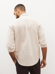 Stone Regular Fit Linen Blend Long Sleeve Shirt - Image 1 of 6