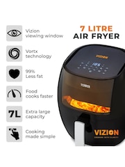 Tower Black 7L Digital Air Fryer - Image 2 of 8