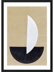 Brookpace Lascelles Black 'Geometry 3' Abstract Picture in Satin Frame - Image 1 of 1