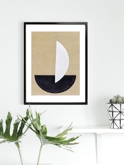 Brookpace Lascelles Black 'Geometry 3' Abstract Picture in Satin Frame - Image 2 of 3
