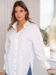 Pour Moi White 100% Cotton Poplin Shirt - Image 1 of 5