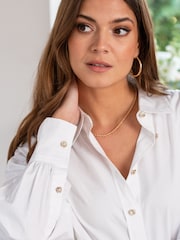 Pour Moi White 100% Cotton Poplin Shirt - Image 3 of 5