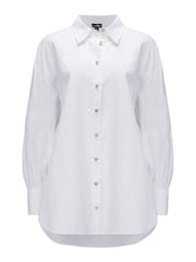 Pour Moi White 100% Cotton Poplin Shirt - Image 4 of 5