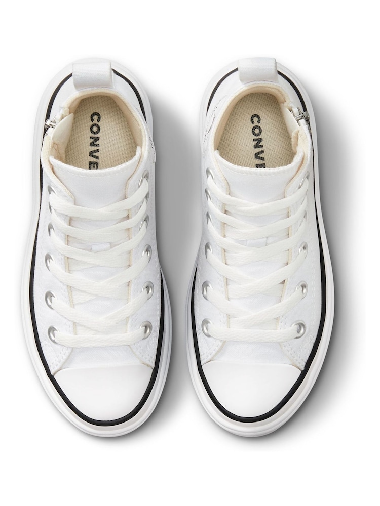 Weiß - Converse Geflochtene Glitter Lift Junior Turnschuhe - Bild 2 von 8 Weiß - Converse Geflochtene Glitter Lift Junior Turnschuhe - Bild 2 von 8
