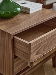 Jasper Conran London Brown 2 Drawer Belgrave Walnut 2 Drawer Bedside - Image 3 of 8