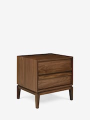 Jasper Conran London Brown 2 Drawer Belgrave Walnut 2 Drawer Bedside - Image 5 of 8