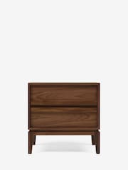 Jasper Conran London Brown 2 Drawer Belgrave Walnut 2 Drawer Bedside - Image 7 of 8