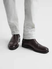 Reiss Brown Tenor Leather Chelsea Boots - Image 2 of 6