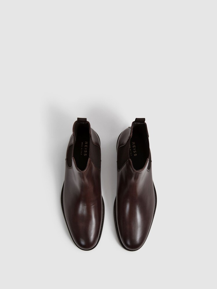 Reiss Brown Tenor Leather Chelsea Boots - Image 5 of 6