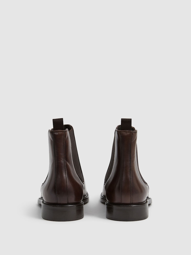 Reiss Brown Tenor Leather Chelsea Boots - Image 6 of 6
