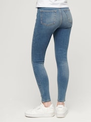 Superdry Navy Blue Cotton Vintage Low Rise Slim Flare Jeans - Image 2 of 8