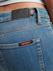 Superdry Navy Blue Cotton Vintage Low Rise Slim Flare Jeans - Image 7 of 8