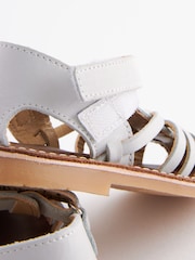 White Standard Fit (F) Leather Sandals - Image 6 of 6
