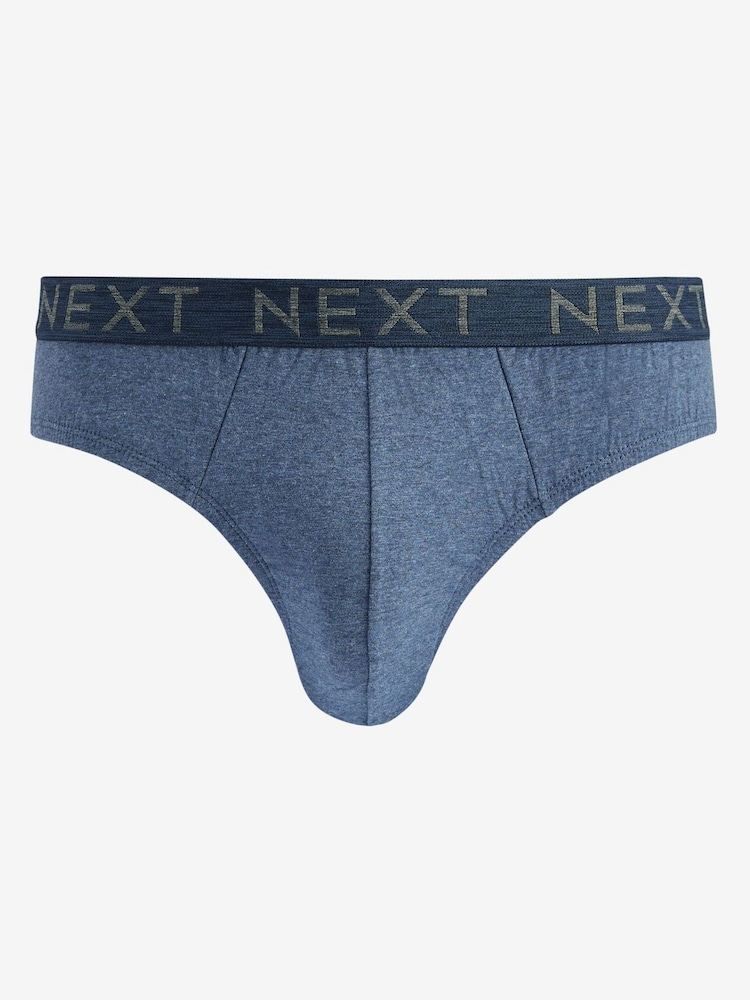 Blue 10 pack Cotton Rich Briefs - Image 2 of 7