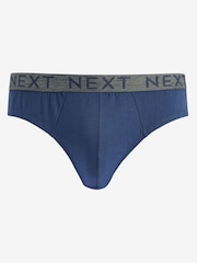 Blue 10 pack Cotton Rich Briefs - Image 5 of 7