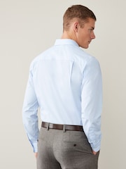 Light Blue Regular Fit Easy Care Single Cuff Smart Shirt - Image 2 of 7
