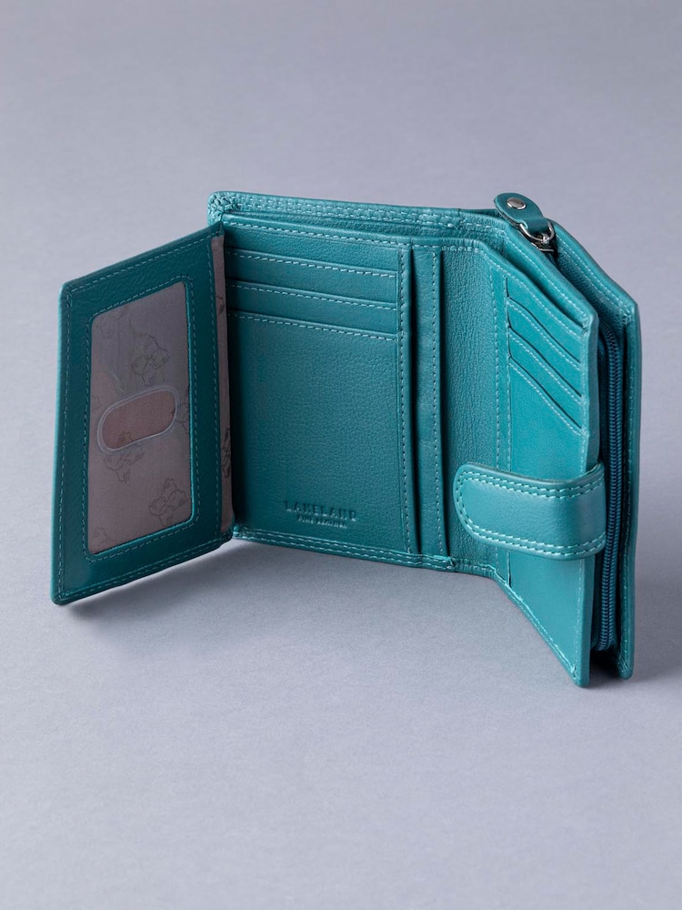 Lakeland Leather Teal Green Small Tab Purse - Image 4 of 5