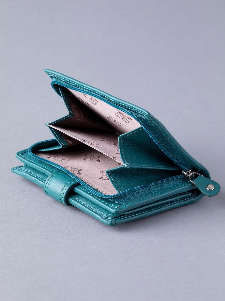 Lakeland Leather Teal Green Small Tab Purse - Image 5 of 5
