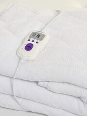 Slumberdown Wonderfully Warm 9 Heat Setting Electric White Blanket - Image 4 of 6