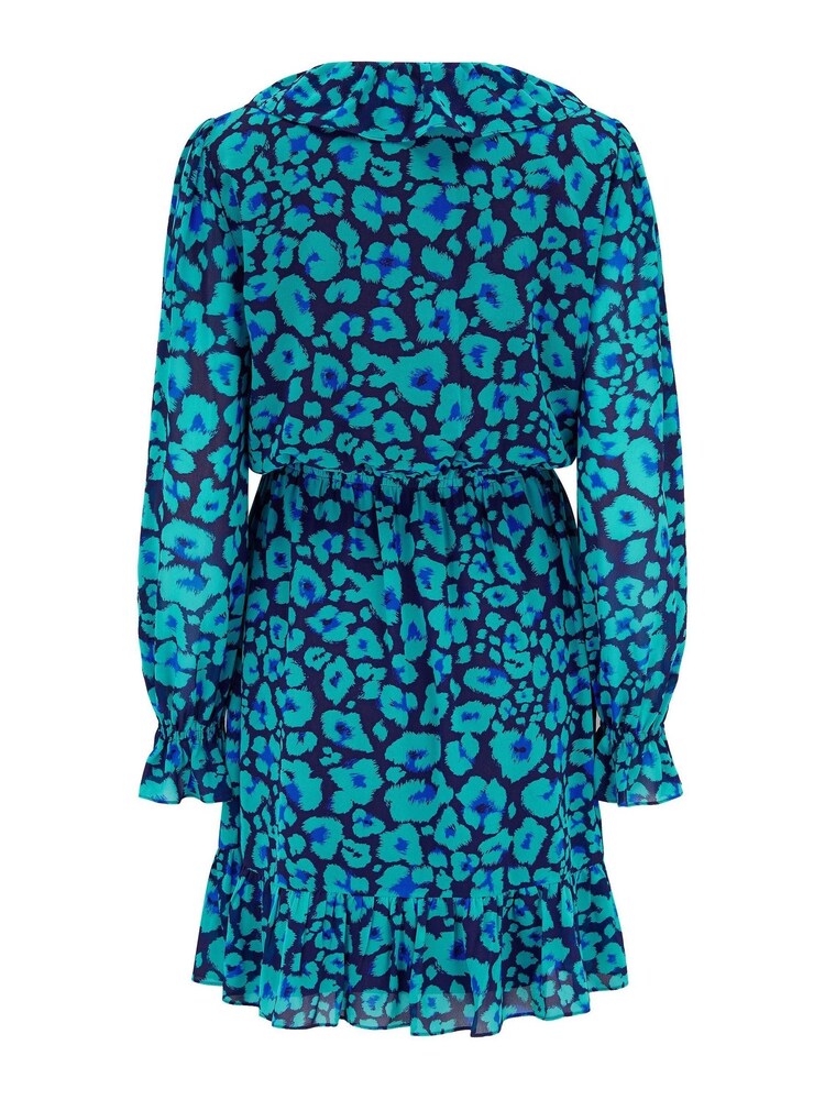 Pour Moi Blue Nico Frill Detail Dress - Image 6 of 6