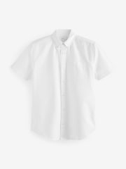 White 100% Cotton Short Sleeve Oxford Shirt 3 Pack - Image 2 of 6
