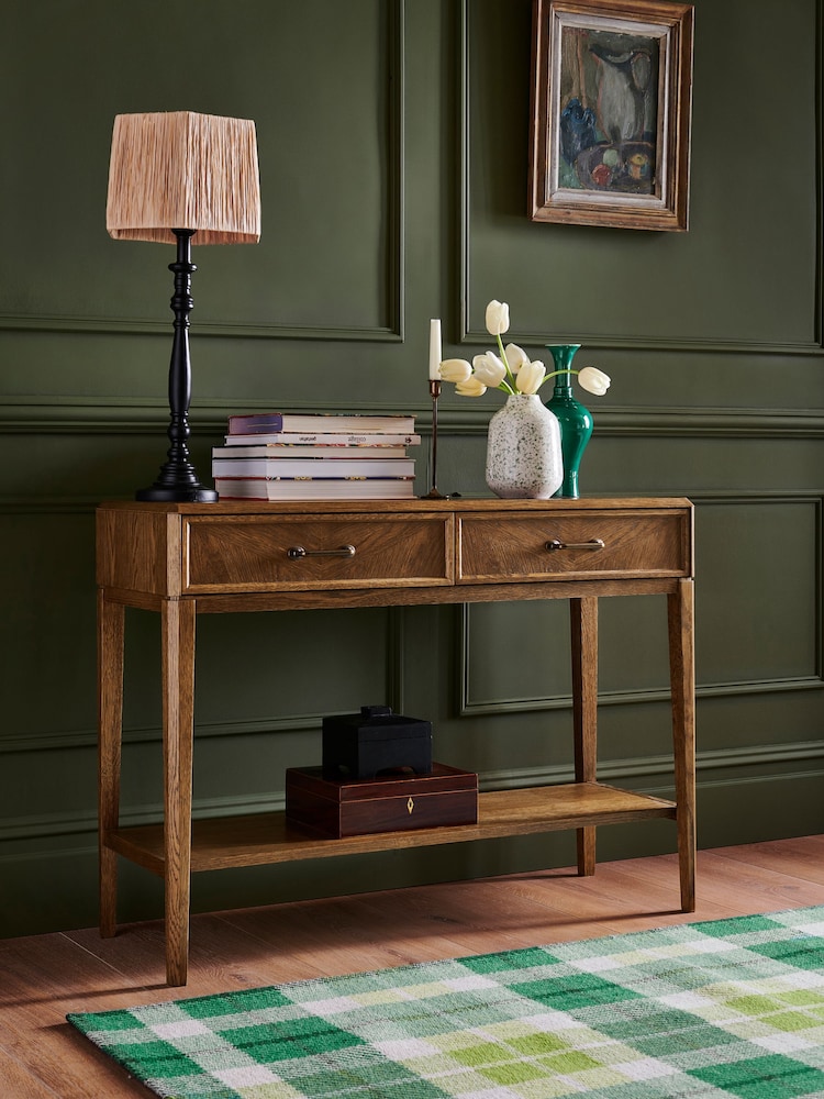 Nina Campbell Dark Oak Tedworth Console Table - Image 2 of 9