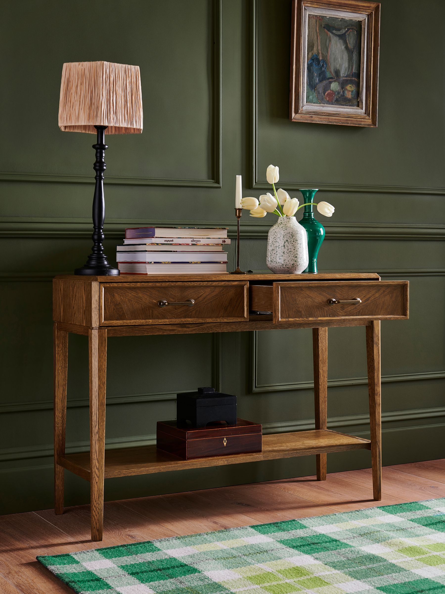 Buy Nina Campbell Dark Oak Tedworth Console Table from Next Ireland