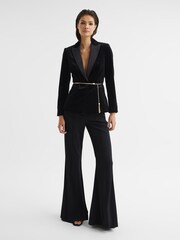 Reiss Gold Dali Tubular Snake Chain Gold Belt - Image 3 of 7