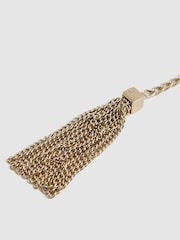 Reiss Gold Dali Tubular Snake Chain Gold Belt - Image 5 of 7
