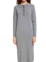 Esprit Grey Gunmetal Polo Dress - Image 1 of 4