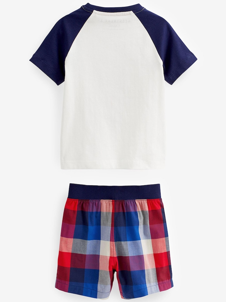 Red/Blue London Bus Applique 2 Pack Short Pyjamas (9mths-12yrs) - Image 4 of 4