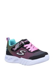 Skechers Black Flicker Flash Kids Light Up Trainers - Image 1 of 4