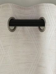 Natural Next Textured Jacquard Eyelet Lined Curtains - Image 4 of 5