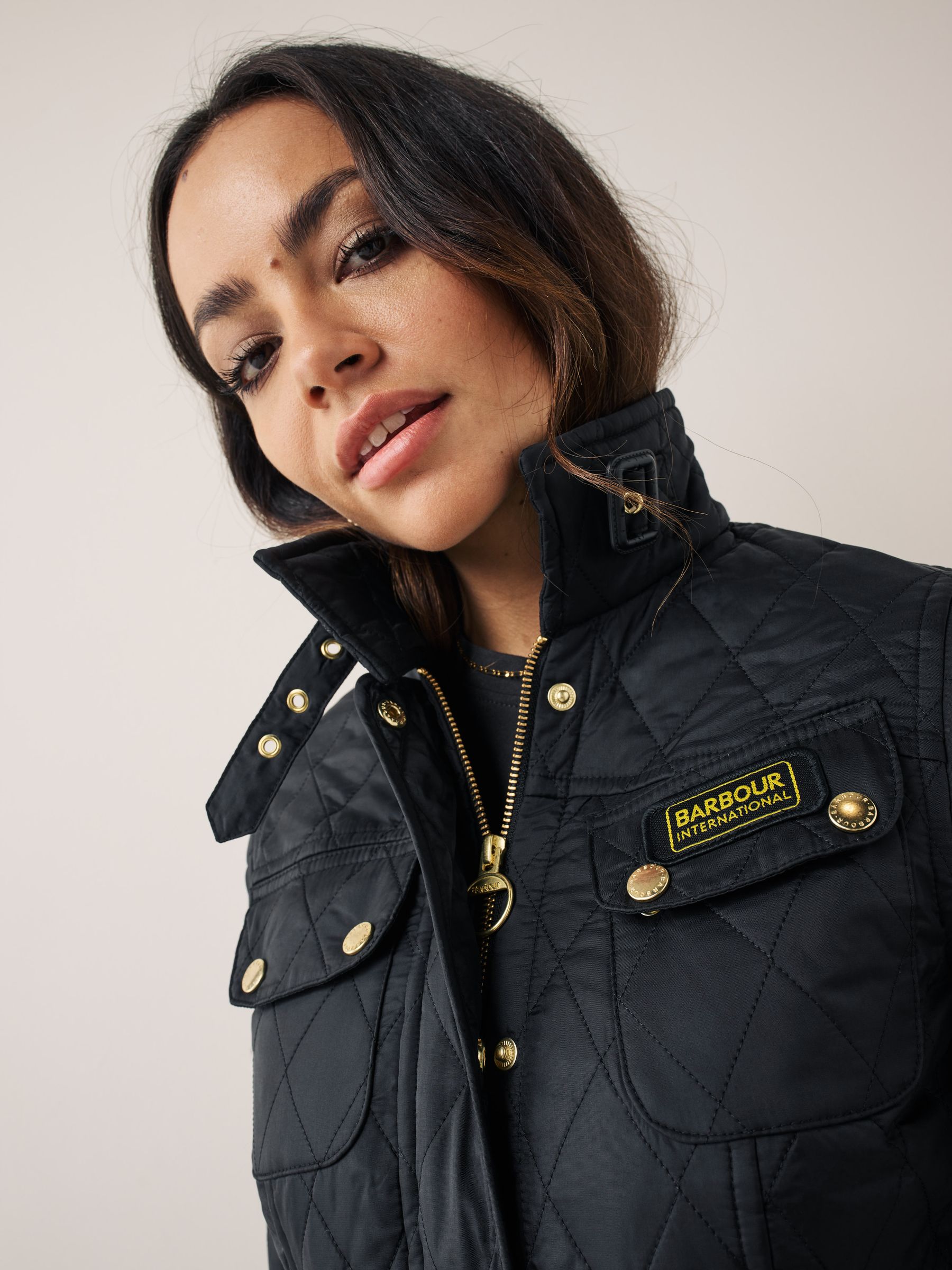 Kaufe Sie Barbour International Polar Steppjacke Schwarz bei Next Deutschland