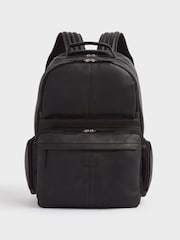 OSPREY LONDON The Lockton Black Leather Backpack - Image 1 of 5