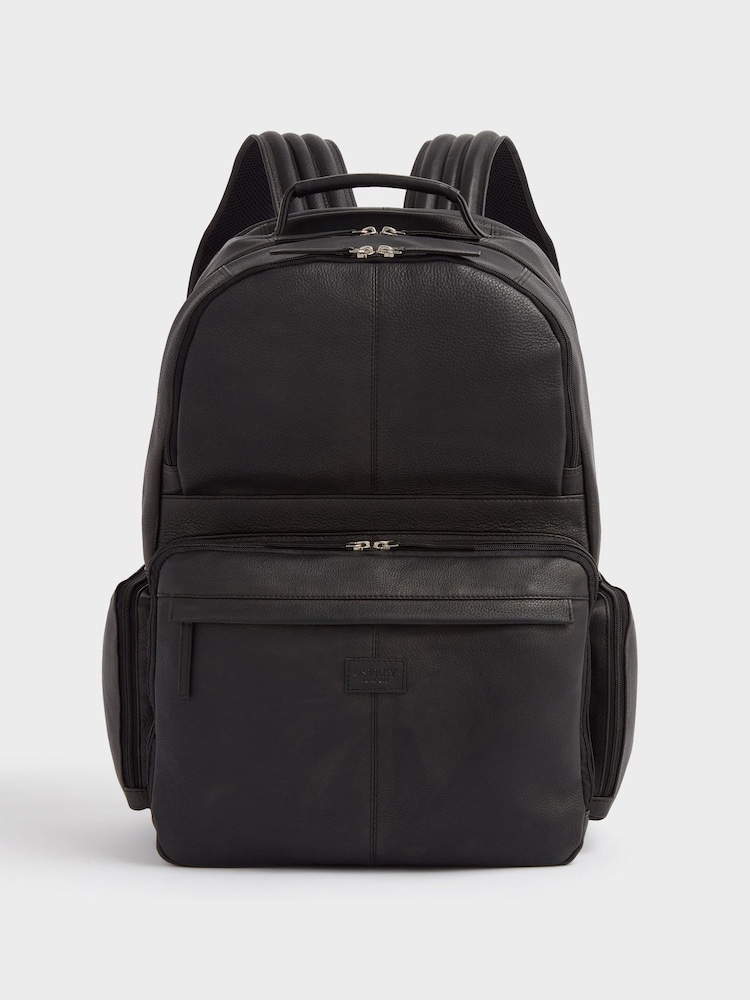 OSPREY LONDON The Lockton Black Leather Backpack - Image 1 of 5