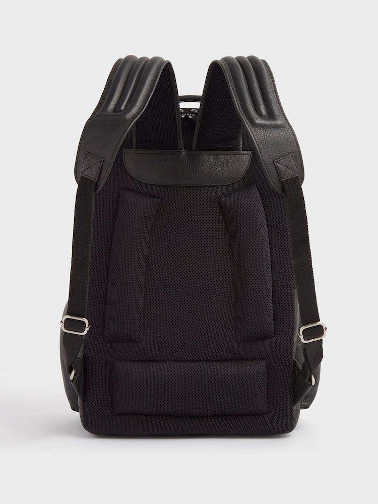 OSPREY LONDON The Lockton Black Leather Backpack - Image 2 of 5