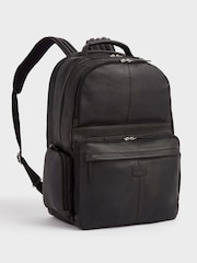 OSPREY LONDON The Lockton Black Leather Backpack - Image 3 of 5