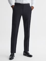 Reiss Expose T Wool Textured Regular Fit Trousers - Imagen 1 de 5