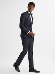 Reiss Expose T Wool Textured Regular Fit Trousers - Imagen 3 de 5