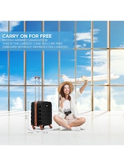 Flight Knight 56x45x25cm EasyJet Overhead 4 Wheel ABS Hard Case Cabin Carry On Hand Luggage - Image 2 of 6