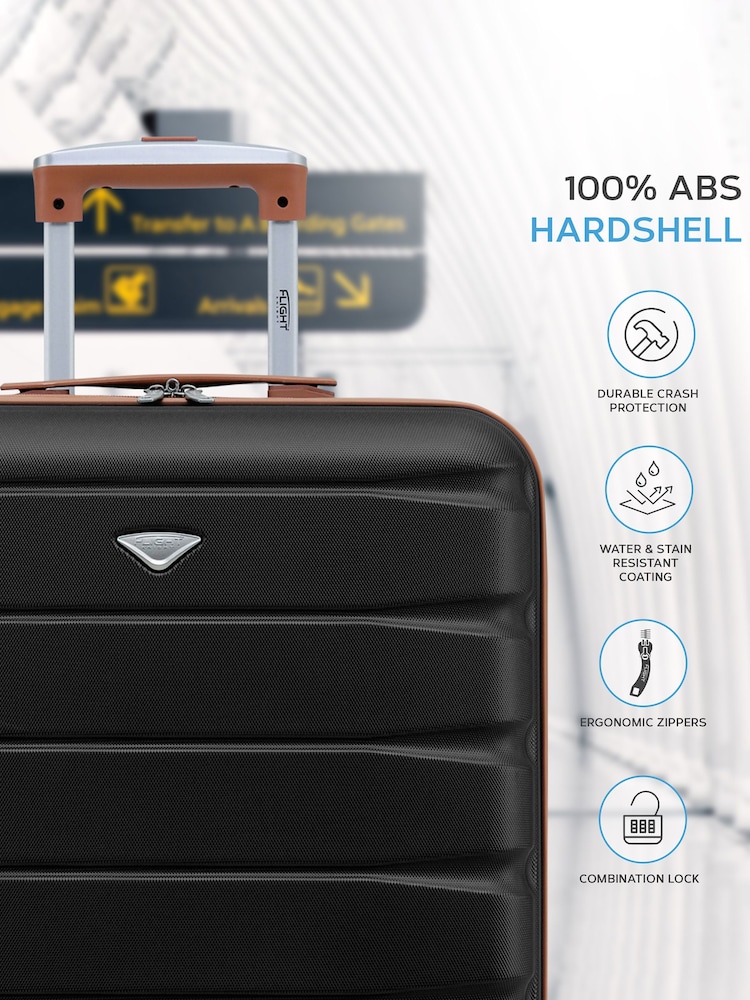 Flight Knight 56x45x25cm EasyJet Overhead 4 Wheel ABS Hard Case Cabin Carry On Hand Luggage - Image 4 of 6