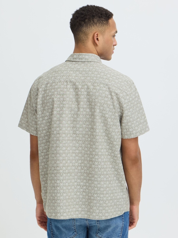 Blend Green Aban Printed Short Sleeve Shirt - Image 2 of 5