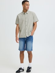 Blend Green Aban Printed Short Sleeve Shirt - Image 3 of 5
