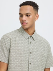 Blend Green Aban Printed Short Sleeve Shirt - Image 4 of 5