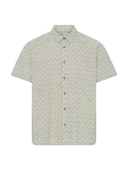 Blend Green Aban Printed Short Sleeve Shirt - Image 5 of 5