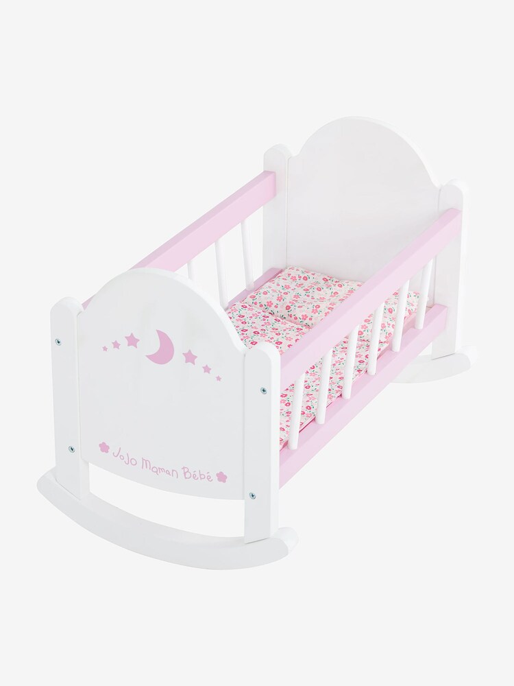 JoJo Maman Bébé Fleur Wooden Rocking Cradle - Image 1 of 1