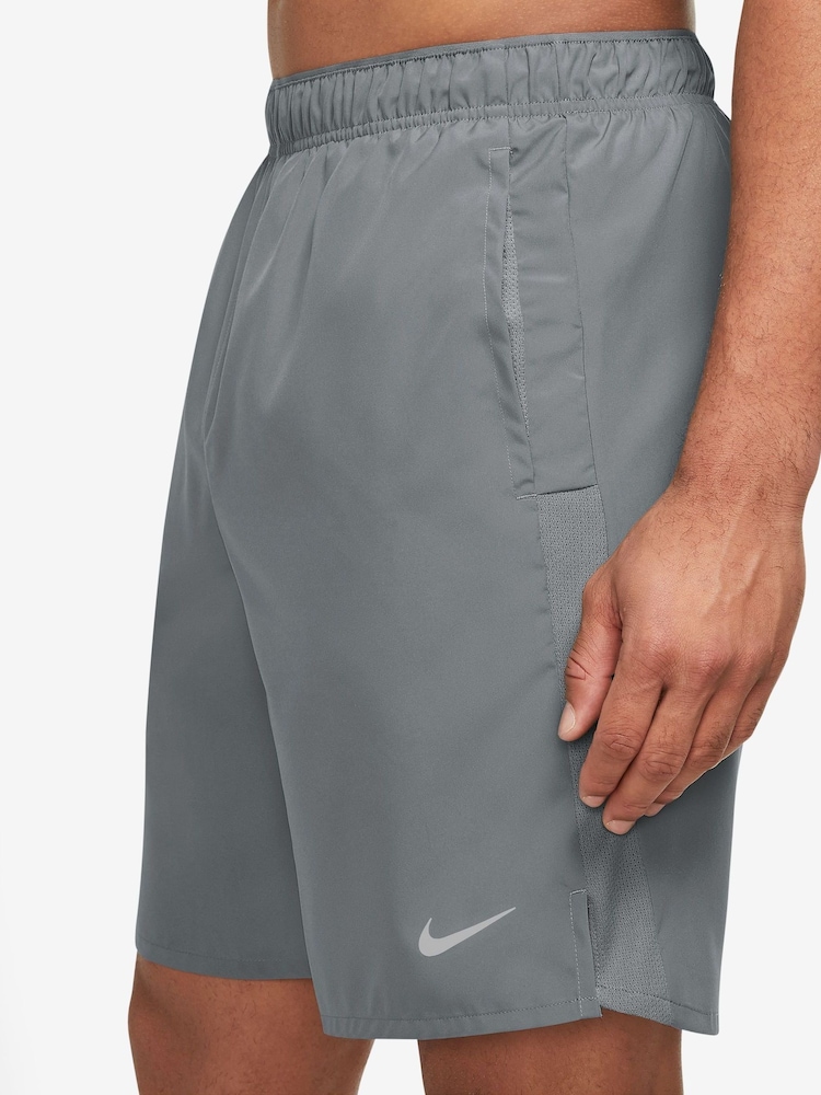 Nike Grey 9 Inch Dri-FIT Challenger 9 inch Unlined Running Shorts - Image 3 of 8