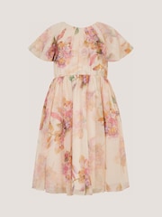 Monsoon Pink Leila Floral Sequin Party Dress - Image 2 of 3