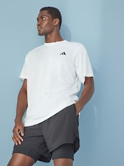 adidas White Train Essentials Training T-Shirt - Image 1 of 6
